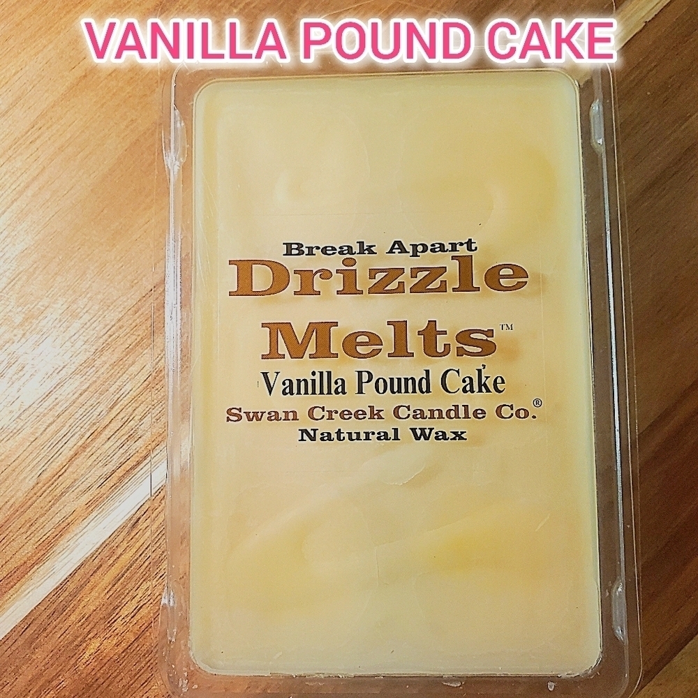 VANILLA POUND CAKESWAN CREEK CANDLE CO Break Apart (6) Drizzle Melts 5.25 oz NWT